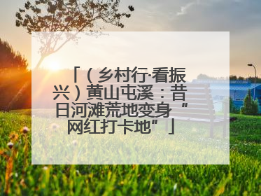 （乡村行·看振兴）黄山屯溪：昔日河滩荒地变身“网红打卡地”