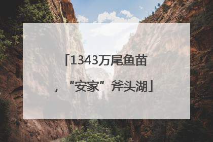 1343万尾鱼苗，“安家”斧头湖