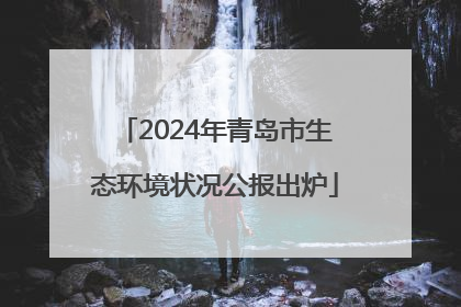 2024年青岛市生态环境状况公报出炉