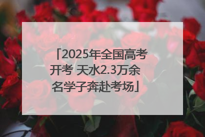 2025年全国高考开考 天水2.3万余名学子奔赴考场