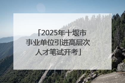 2025年十堰市事业单位引进高层次人才笔试开考