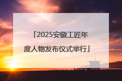 2025安徽工匠年度人物发布仪式举行