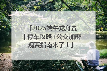 2025端午龙舟赛｜停车攻略+公交加密 观赛指南来了！