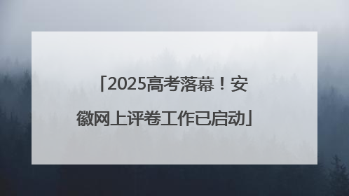 2025高考落幕！安徽网上评卷工作已启动