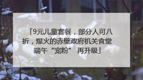 9元儿童套餐，部分人可八折，爆火的赤壁政府机关食堂端午“宠粉” 再升级
