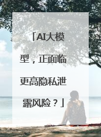 AI大模型，正面临更高隐私泄露风险？