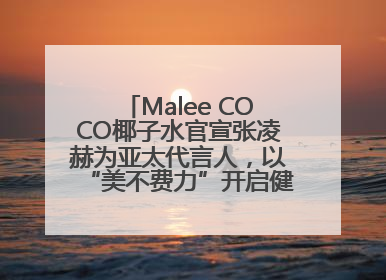 Malee COCO椰子水官宣张凌赫为亚太代言人，以“美不费力”开启健康生活好状态